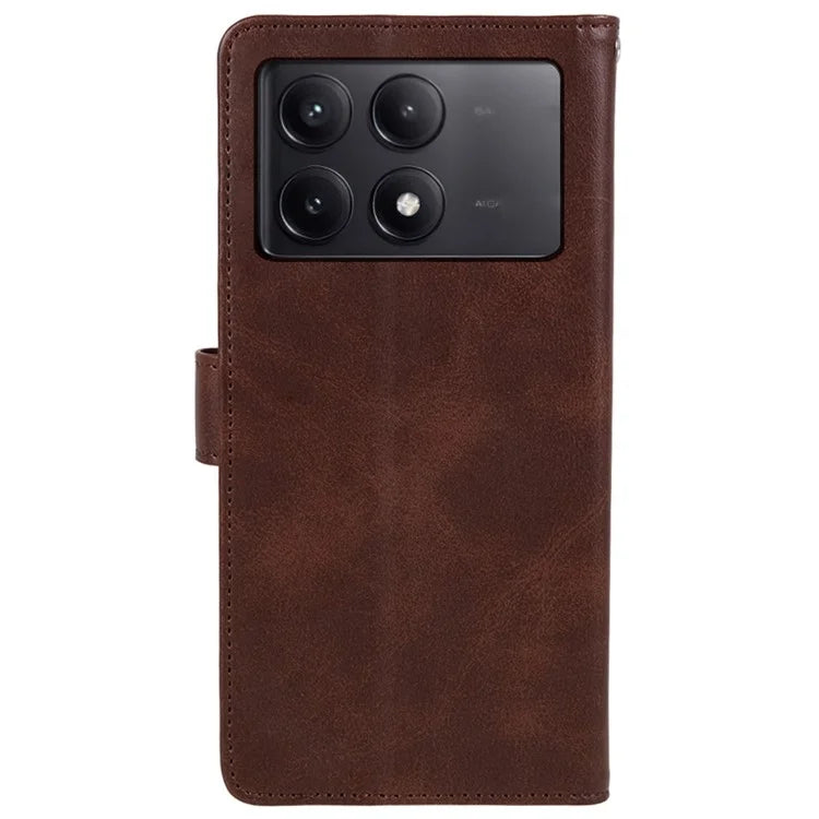 For Xiaomi Redmi K70E 5G / Poco X6 Pro 5G Stand Anti-drop Shell Cell Phone Case Magnetic Clasp PU Leather Wallet