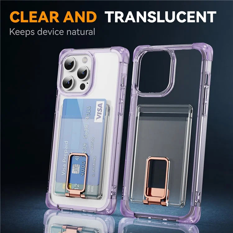 YSM Reinforced Corners Series for iPhone 14 Pro Max Case Card Holder Phone Cover