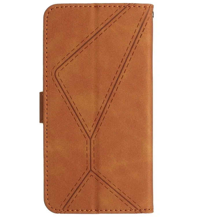 HT05 For Xiaomi Redmi Note 13 4G Magnetic Phone Case Splicing Lines Imprinted Cover