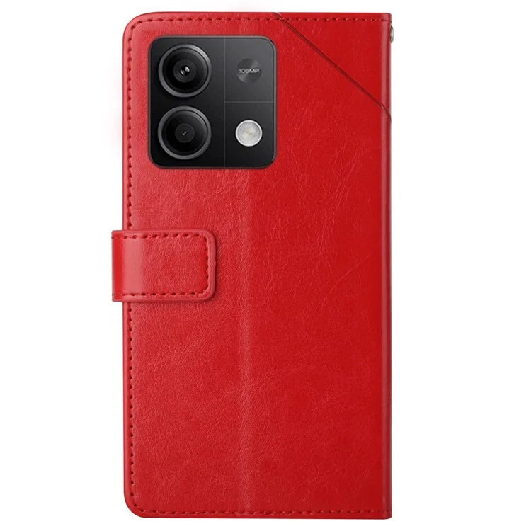 HT01 For Xiaomi Redmi Note 13 4G Magnetic Phone Case Y-shaped Line Imprinted Cover
