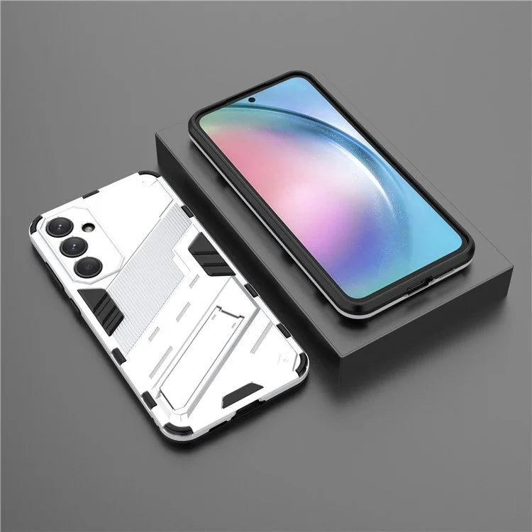 For Samsung Galaxy A55 5G Case Scratch-proof TPU+PC Kickstand Phone Back Shell