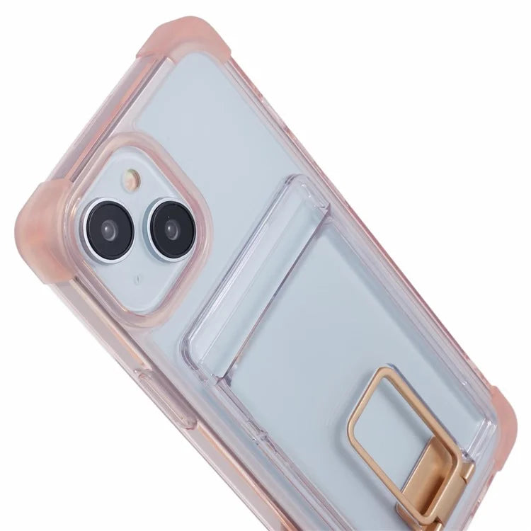 YSM Reinforced Corners Series for iPhone 14 Case TPU+Acrylic Card Holder Phone Cover