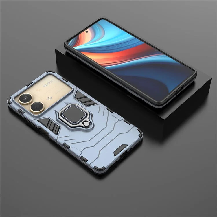 For Xiaomi Redmi Note 13R Pro 5G Case PC + TPU Phone Cover Ring Kickstand