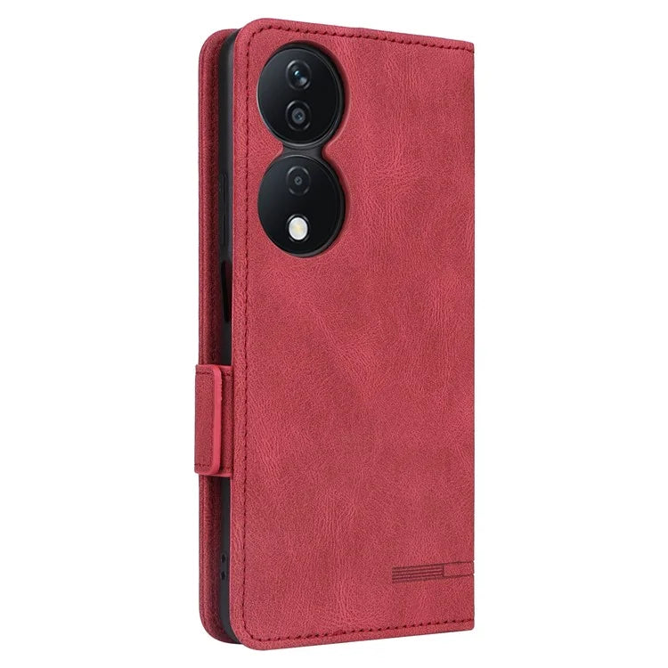 For Honor X7b 4G Phone Cover Magnetic Leather Hardware Decor Case