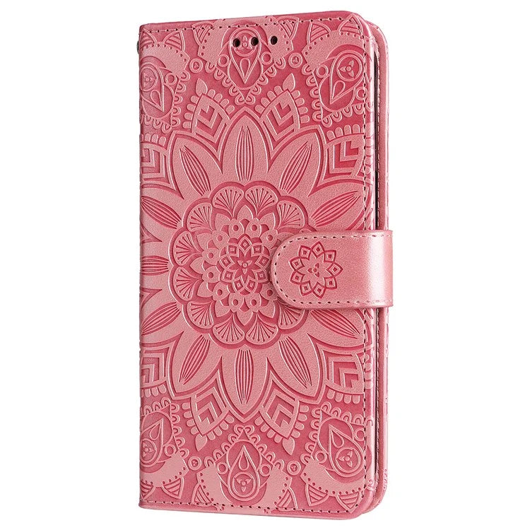 For Xiaomi Redmi Note 13 4G Case Wallet Imprinted Phone Cover with Hand Strap