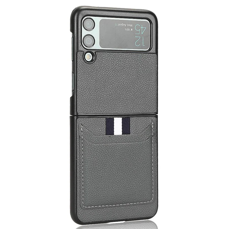 For Samsung Galaxy Z Flip3 5G Case PU Leather Card Holder Phone Back Cover