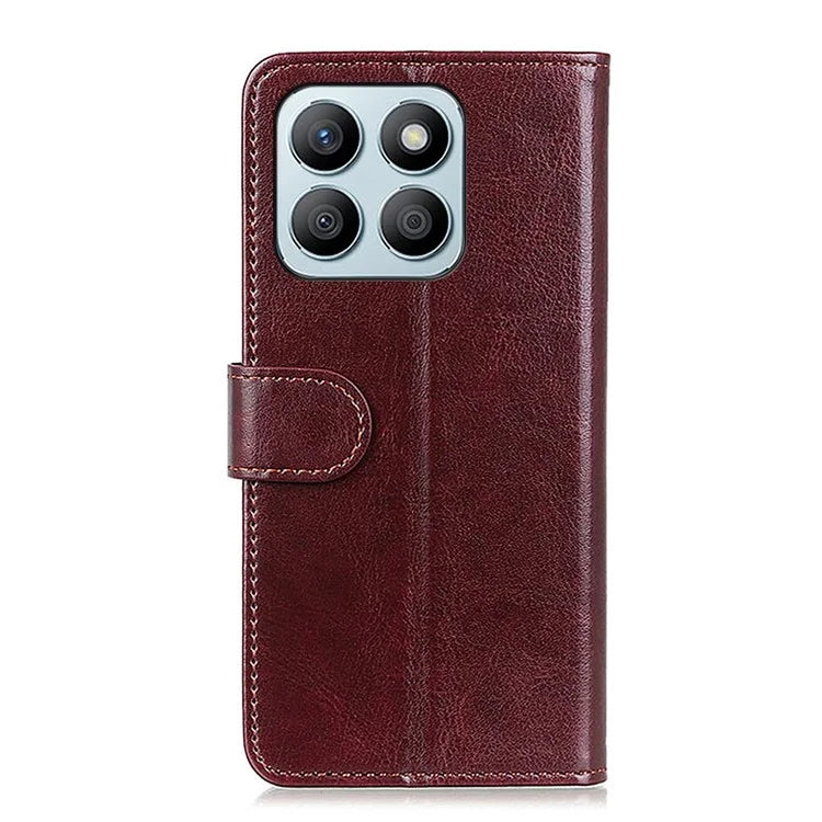 For Honor X8b 4G Case Crazy Horse Texture Leather Phone Wallet Cover