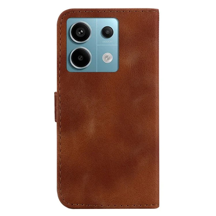 For Xiaomi Redmi Note 13 Pro 5G / Poco X6 5G Stand Card Slots Case 7-Shape Pattern PU Leather Phone Cover