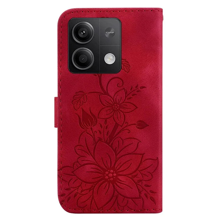 For Xiaomi Redmi Note 13 5G / Note 13 5G (China) Flower Leather Case Wallet Cover