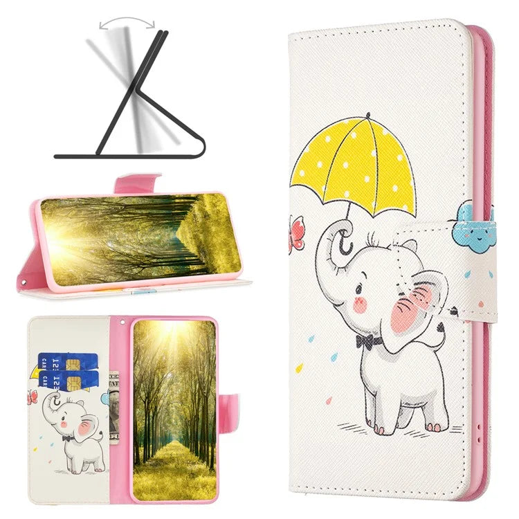 For Xiaomi Redmi Note 13 Pro 5G / Poco X6 5G Case Leather Cover with Wallet Pattern Printing