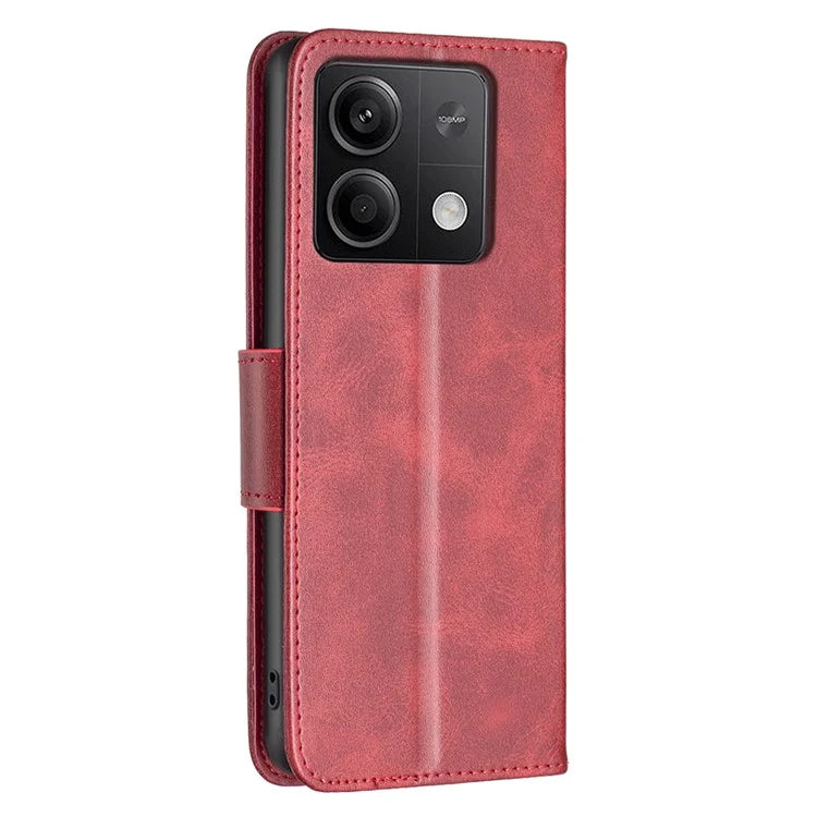 For Xiaomi Redmi Note 13 5G Leather Case Shockproof TPU Stand Solid Color Phone Cover