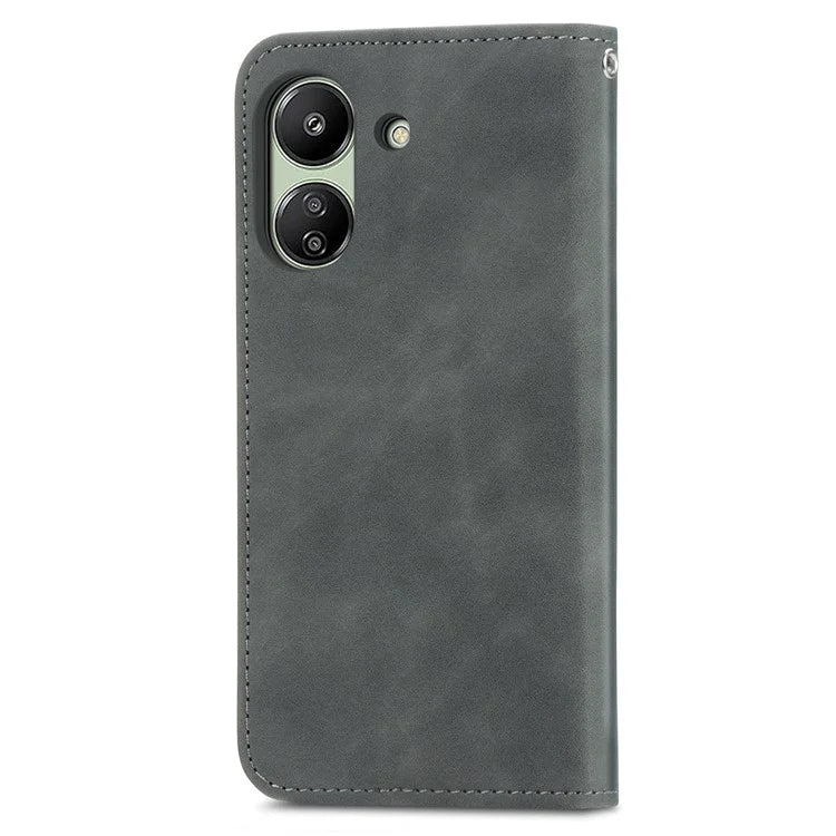 For Xiaomi Redmi 13C 4G / Poco C65 4G Leather Case Magnetic Absorption Phone Stand Cover