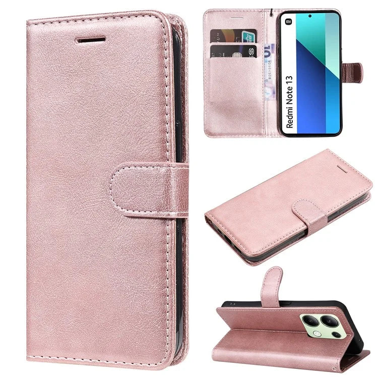 KT Leather Series-2 for Xiaomi Redmi Note 13 4G Leather Case Solid Color Phone Cover