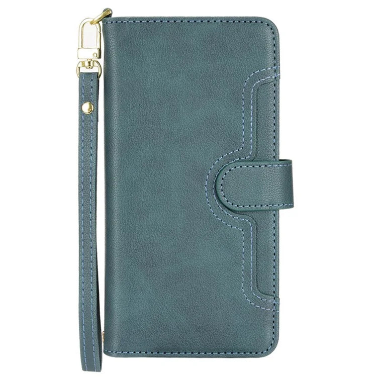 For Samsung Galaxy S24+ Crossbody Phone Case Zipper Pocket Leather Phone Bag