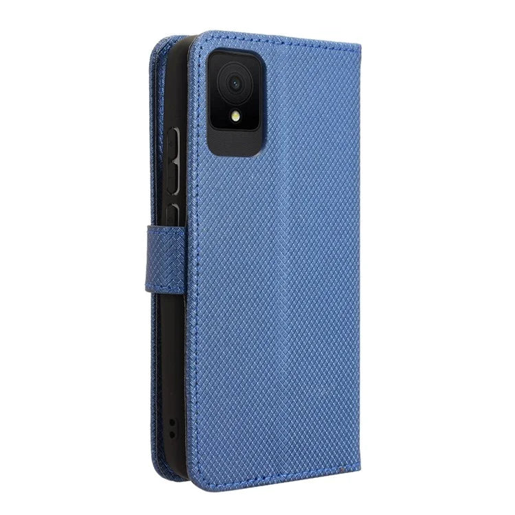 For TCL 502 Diamond Texture Leather Case Stand Wallet Phone Cover