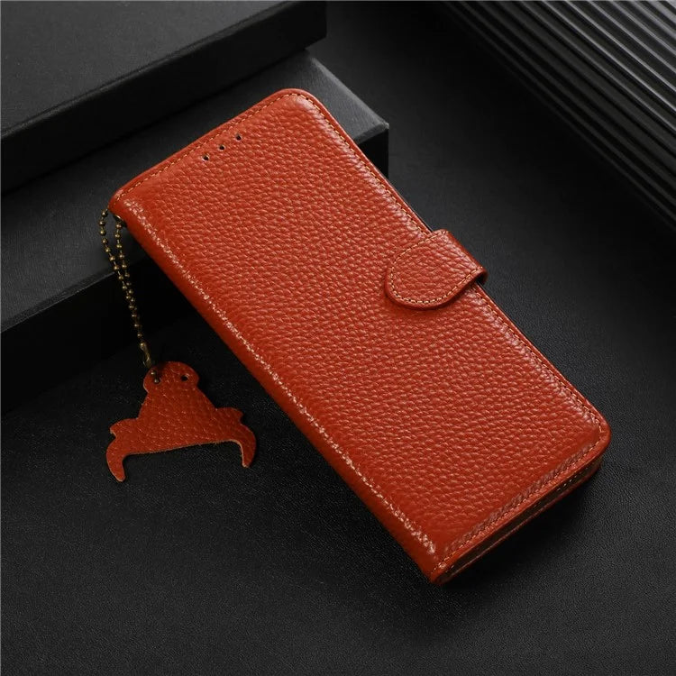 For Xiaomi Redmi Note 13 Pro 5G / Poco X6 5G Phone Case Genuine Cow Leather Cover Card Holder