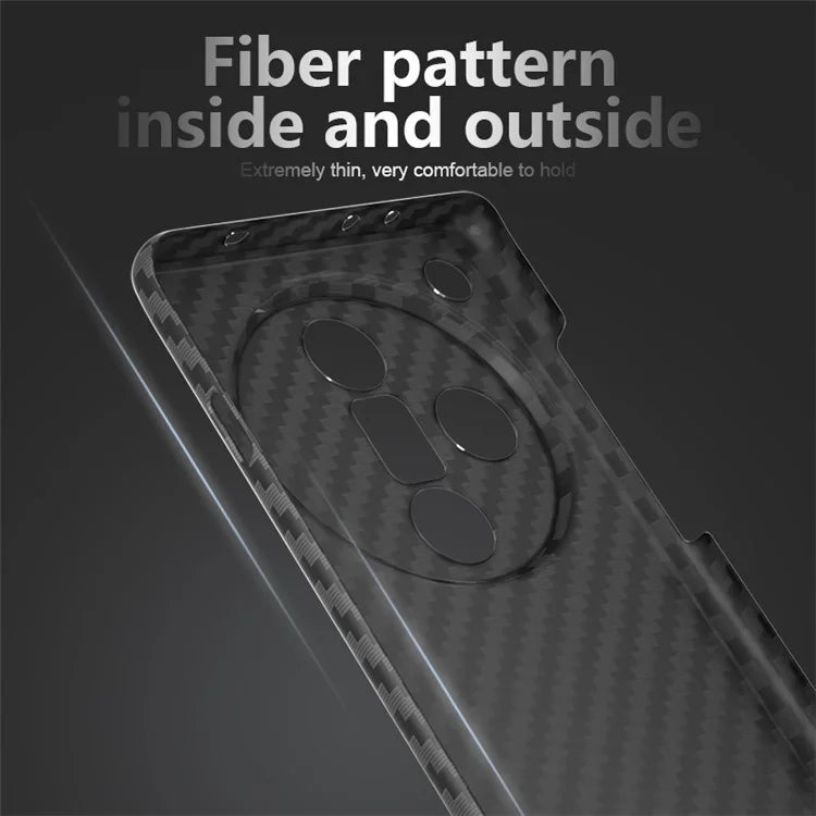 For Oppo Find X7 Ultra Phone Cover Hard PC Carbon Fiber Texture Protective Case+Red