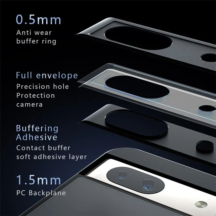For Google Pixel 8a Case Clear TPU+PC Reinforced Corners Phone Shell