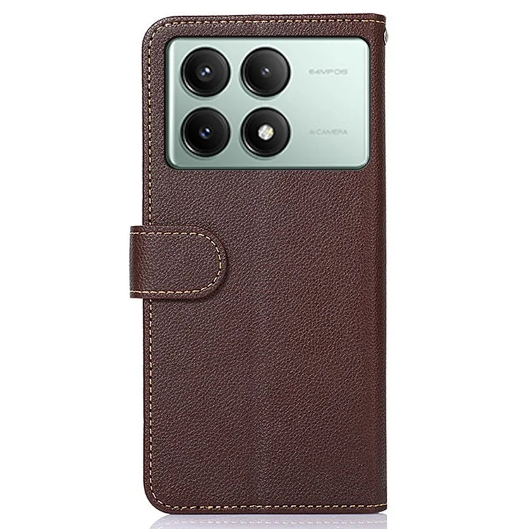 KHAZNEH For Xiaomi Redmi K70E 5G / Poco X6 Pro 5G Case Magnetic RFID Blocking Phone Stand Cover