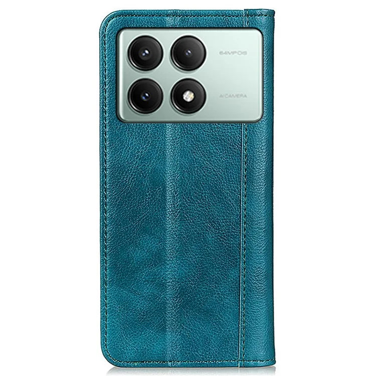 For Xiaomi Redmi K70E 5G / Poco X6 Pro 5G Case Wallet Split Leather Litchi Texture Phone Cover