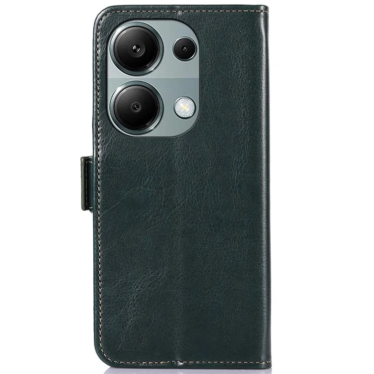ABEEL For Xiaomi Redmi Note 13 4G Case Side Magnetic Clasps Wallet Phone Cover