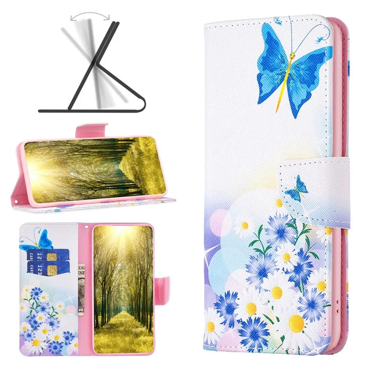 For Xiaomi Redmi Note 13 Pro 4G / Poco M6 Pro 4G Flip Wallet Phone Case Pattern Printing Leather Cover