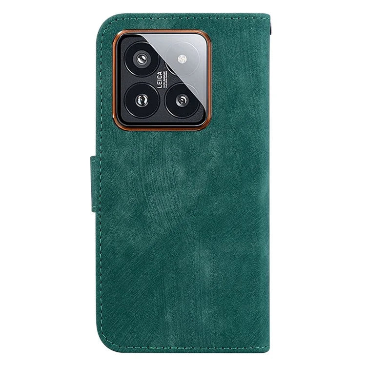 For Xiaomi 14 Pro Case Tiger Pattern Imprinted Leather Wallet Cover
