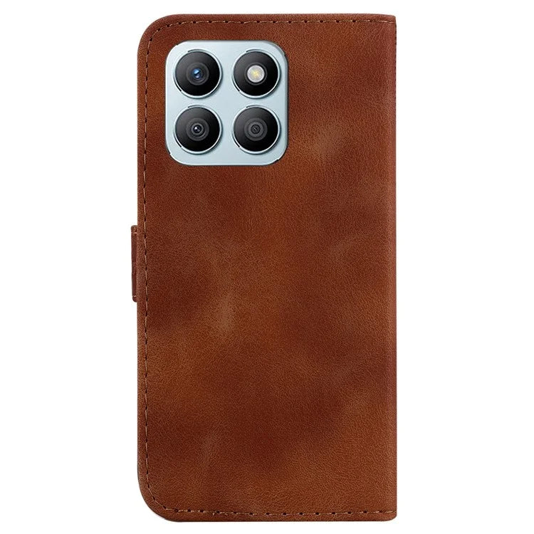 For Honor X8b 4G Cell Phone Case PU Leather 7-Shape Imprinted Stand Cover