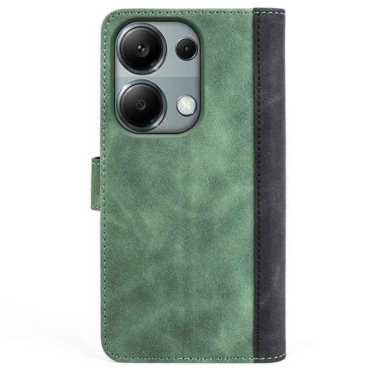 For Xiaomi Redmi Note 13 Pro 4G / Poco M6 Pro 4G Wallet Case Color Splicing Phone Leather Cover