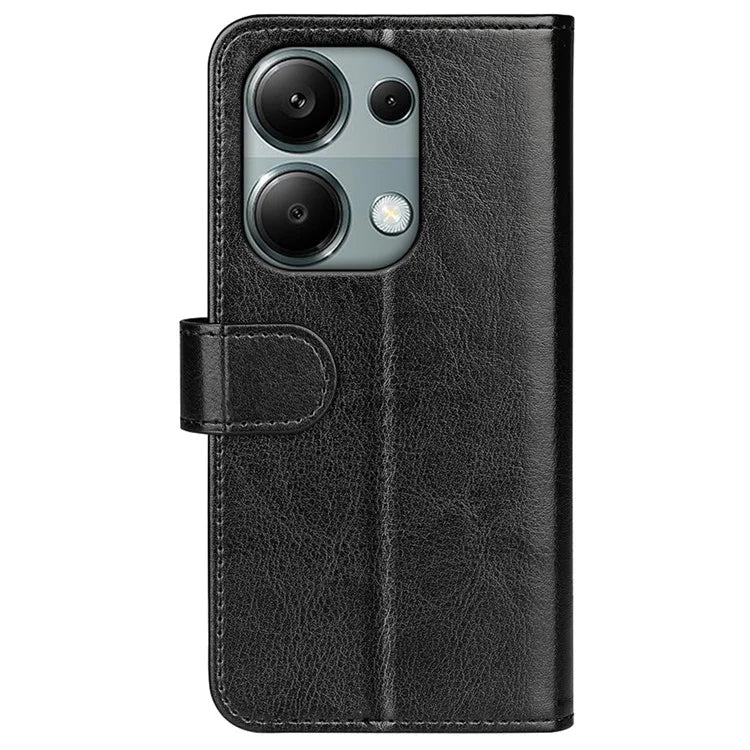 For Xiaomi Redmi Note 13 Pro 4G / Poco M6 Pro 4G Leather Flip Phone Case Crazy Horse Texture