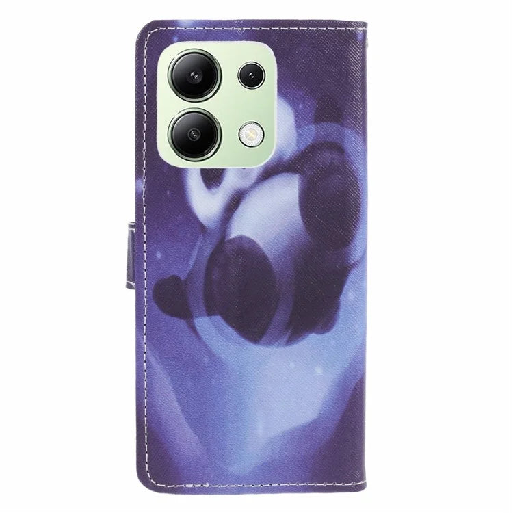 For Xiaomi Redmi Note 13 4G Phone Case Leather 3D Pattern Magnetic Folio Cover