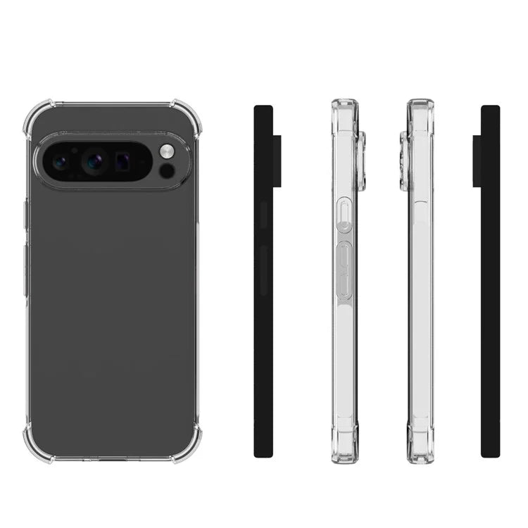For Google Pixel 9 Pro TPU Case Transparent Phone Cover Drop Proteciton
