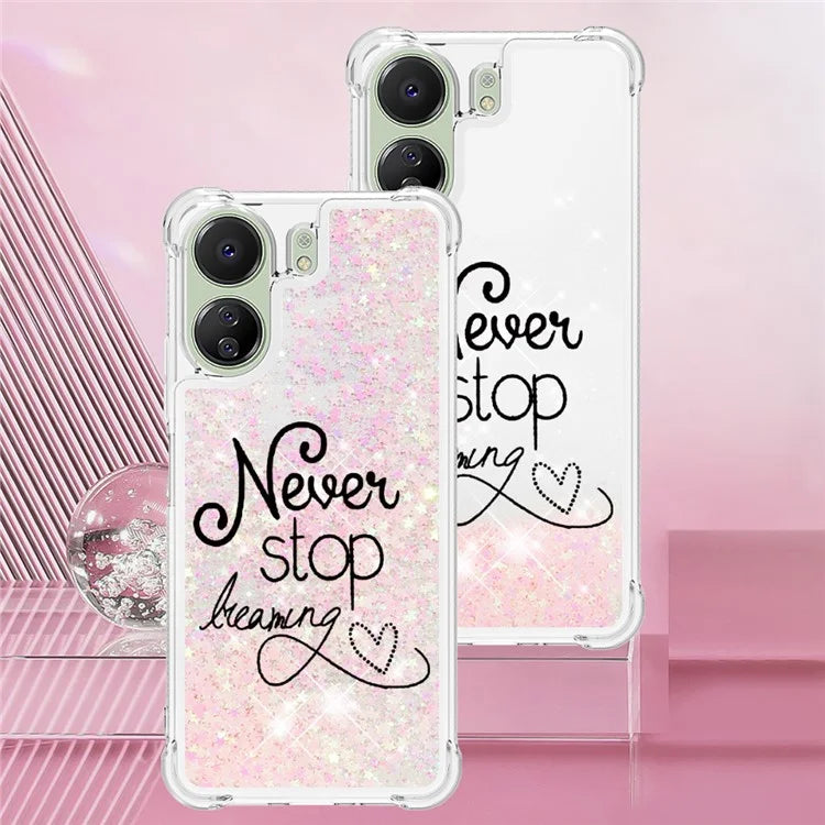YB Quicksand Series-2 for Xiaomi Redmi 13C 4G / Poco C65 4G TPU Case Pattern Liquid Phone Cover