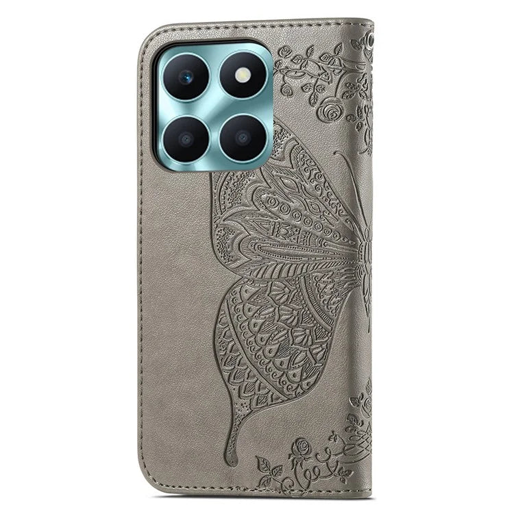 For Honor X6a 4G Case Wallet Leather Phone Cover Butterfly Pattern