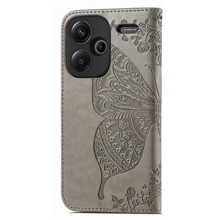 For Xiaomi Redmi Note 13 Pro+ 5G Wallet Case Imprinted Butterfly Pattern PU Leather Phone Cover