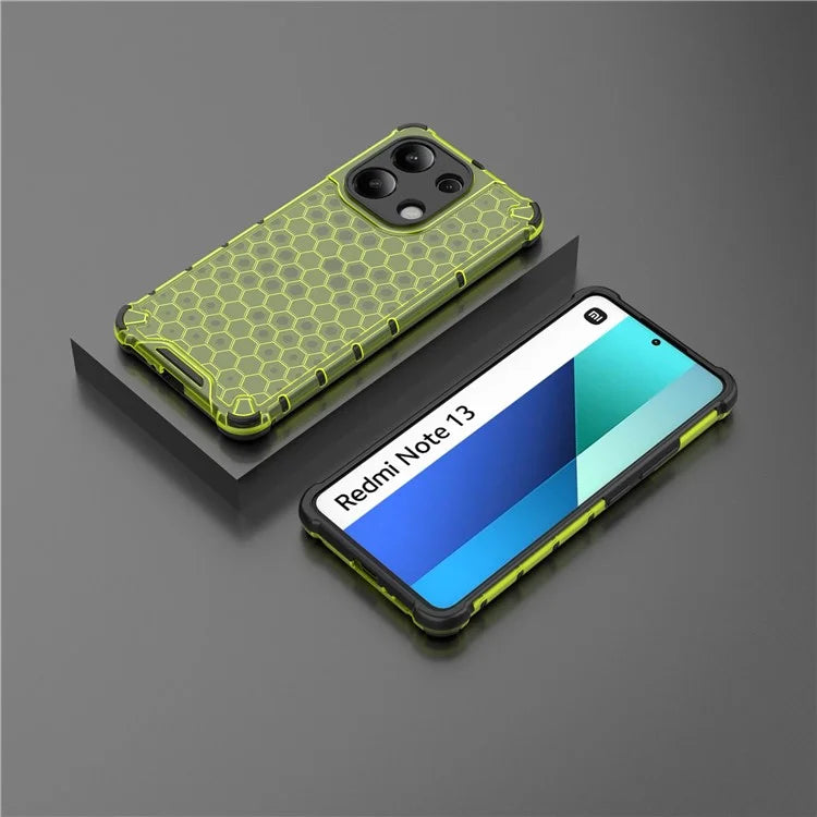 For Xiaomi Redmi Note 13 4G Case Honeycomb Design PC + TPU Phone Cover