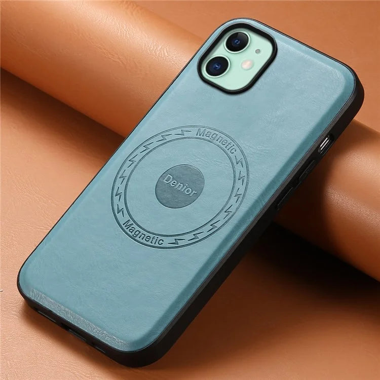 DENIOR For iPhone 11 Phone Case Compatible with MagSafe PU Leather Cover