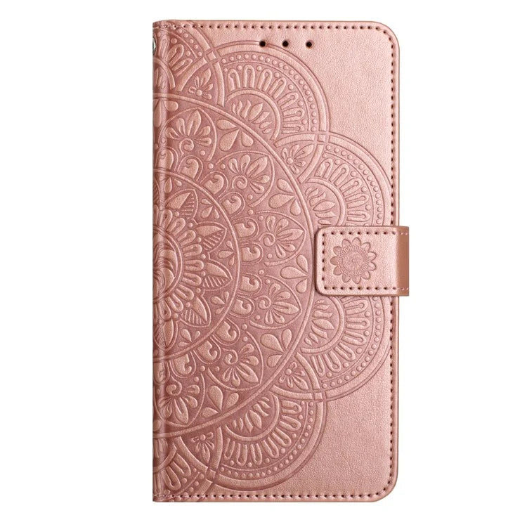 For Samsung Galaxy A05 4G Case Magnetic Foldable Stand Phone Cover with Flower Pattern