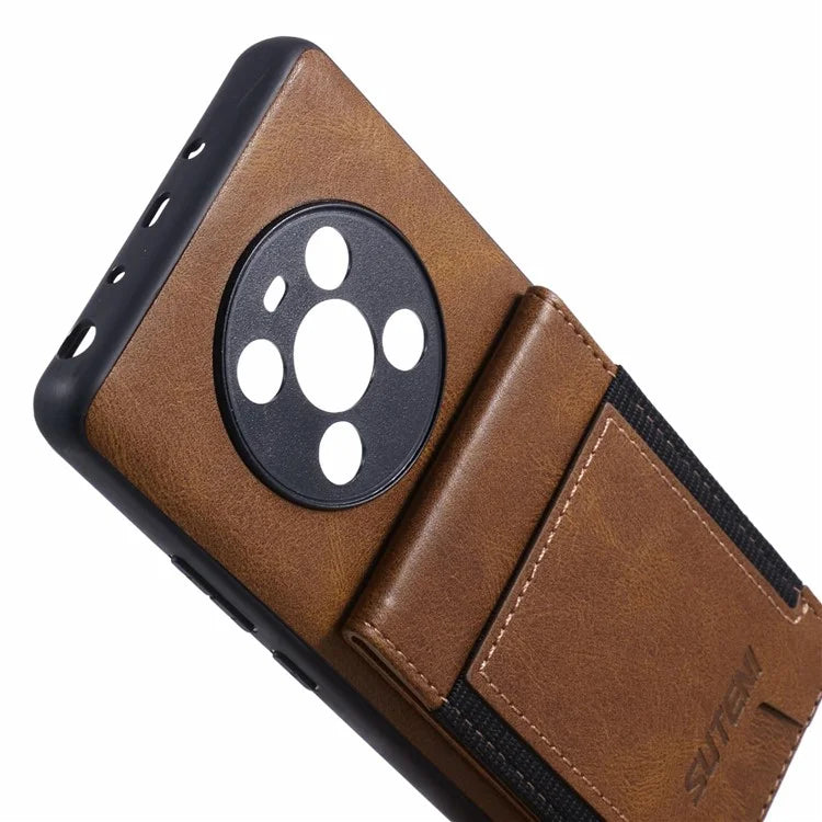SUTENI H03 For Huawei Mate 40 Case PU Leather Waxy Texture Protective Cover