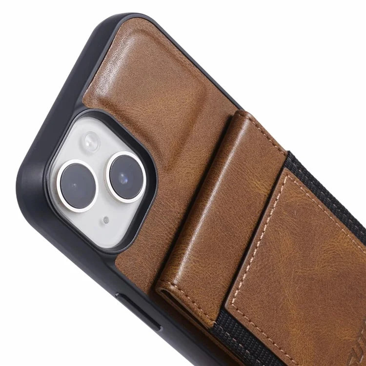 SUTENI H03 For iPhone 13 Case PU Leather+TPU TPU Shockproof Shell with Card Holders