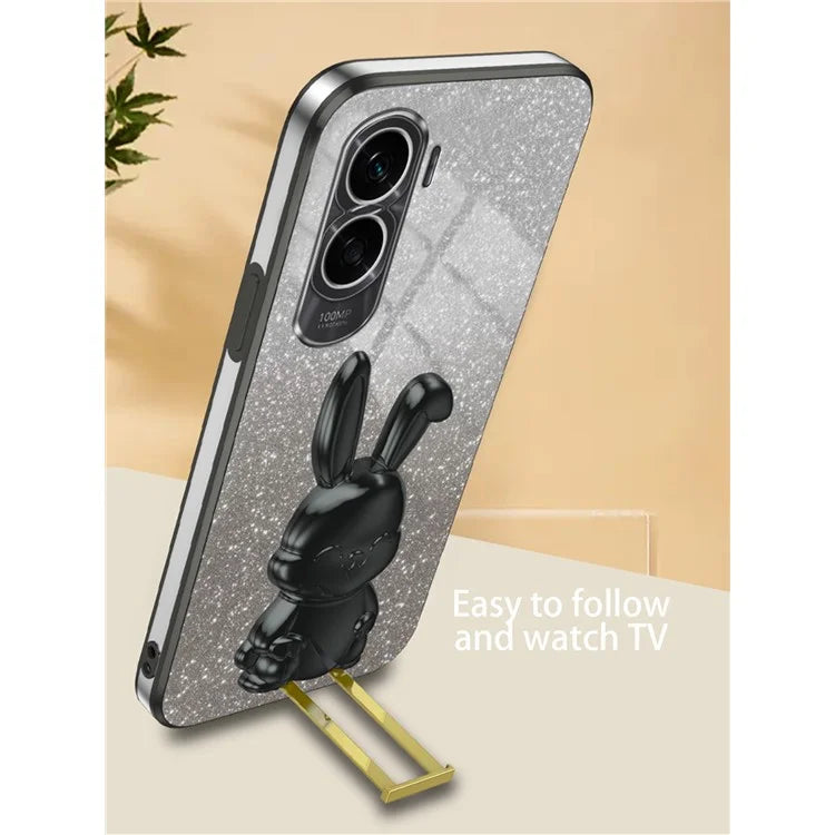For Honor X50i 5G Kickstand Case Cute Rabbit Anti-Drop Slim Phone Case