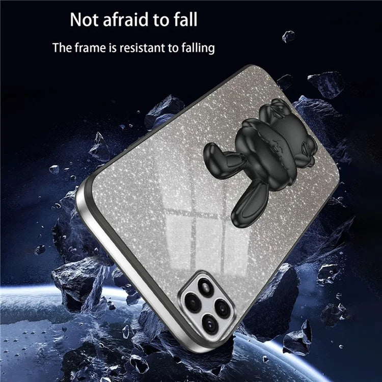 For Samsung Galaxy A22 5G (EU Version) Case Cute Rabbit Anti-shock Pull-out Kickstand Phone Cover