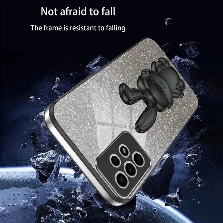 For Samsung Galaxy A13 4G / 5G Anti-Scratch Phone Cover Electroplating PC+TPU Phone Case with Kickstand