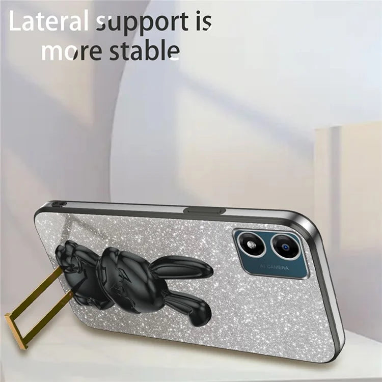 Back Cover for Motorola Moto E13 4G , Drop Resistant PC+TPU Phone Case with Kickstand