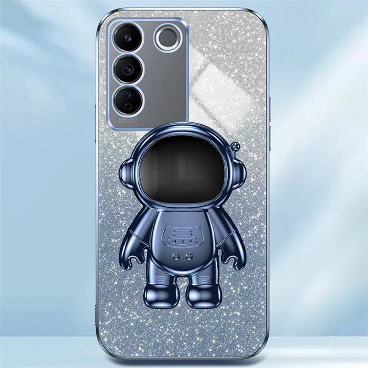 For vivo S16 Pro / S16 PC+TPU Kickstand Cell Phone Case Dustproof Electroplating Cover