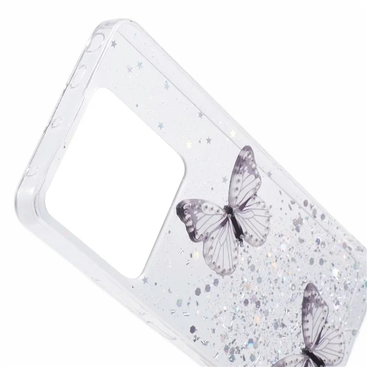 AW Series For Xiaomi Redmi Note 13 Pro 5G / Poco X6 5G Case TPU+PVC Butterfly Pattern Phone Cover