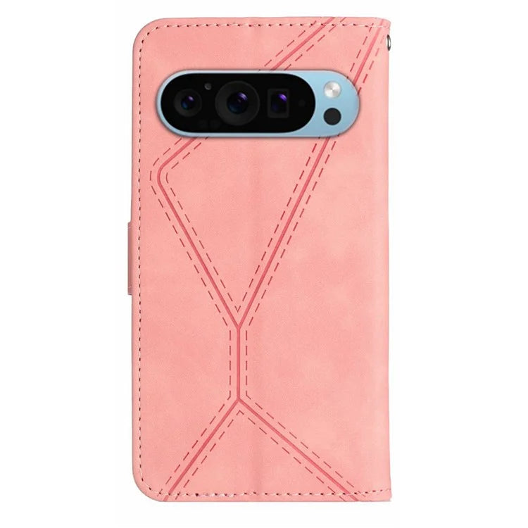 HT05 For Google Pixel 9 Pro Wallet Case PU Leather Stand Flip Phone Cover