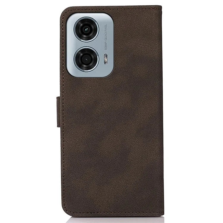 KHAZNEH For Motorola Moto G04 4G / G24 4G Phone Stand Case Wallet Cell Phone Cover with Card Slot