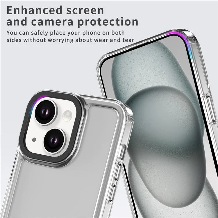 For iPhone 13 Case PC+TPU Protective Phone Cover High Transparency