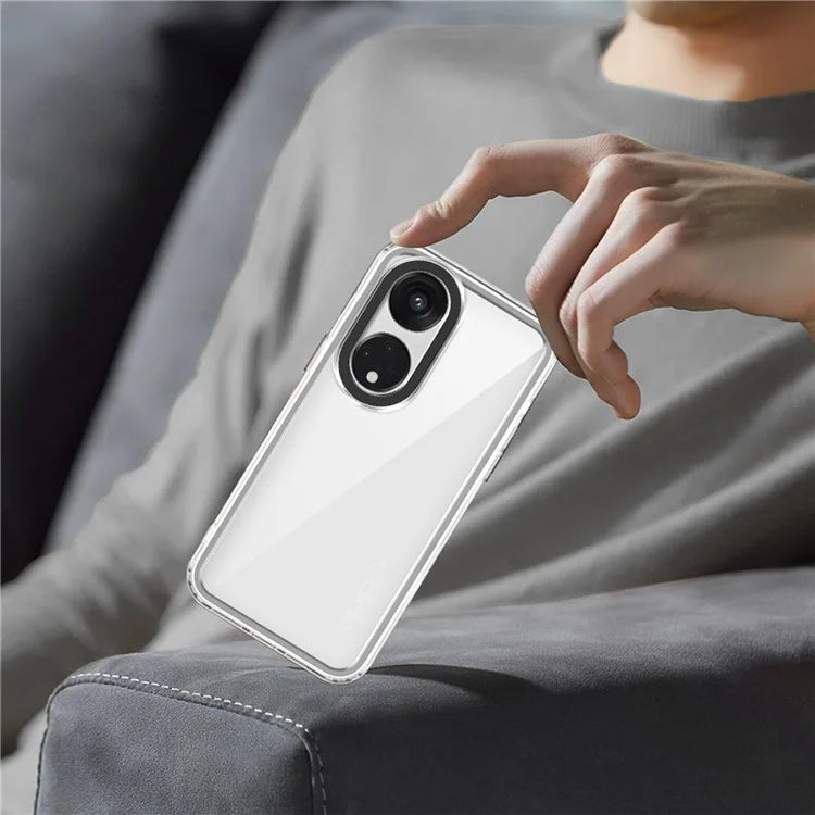 Dustproof Phone Cover for Oppo A1 Pro 5G / Reno8 T 5G PC+TPU Phone Case Anti-Scratch Shell Black